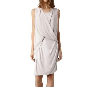 All Saints Sleeveless Cathea Shift Wrap Dress 8 NWT